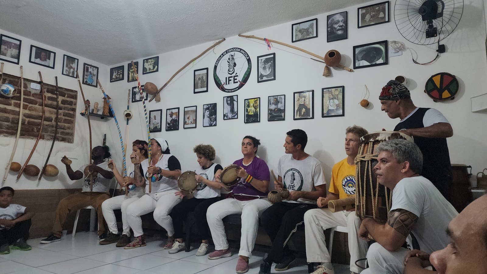 A bateria durante o Meu Patuá